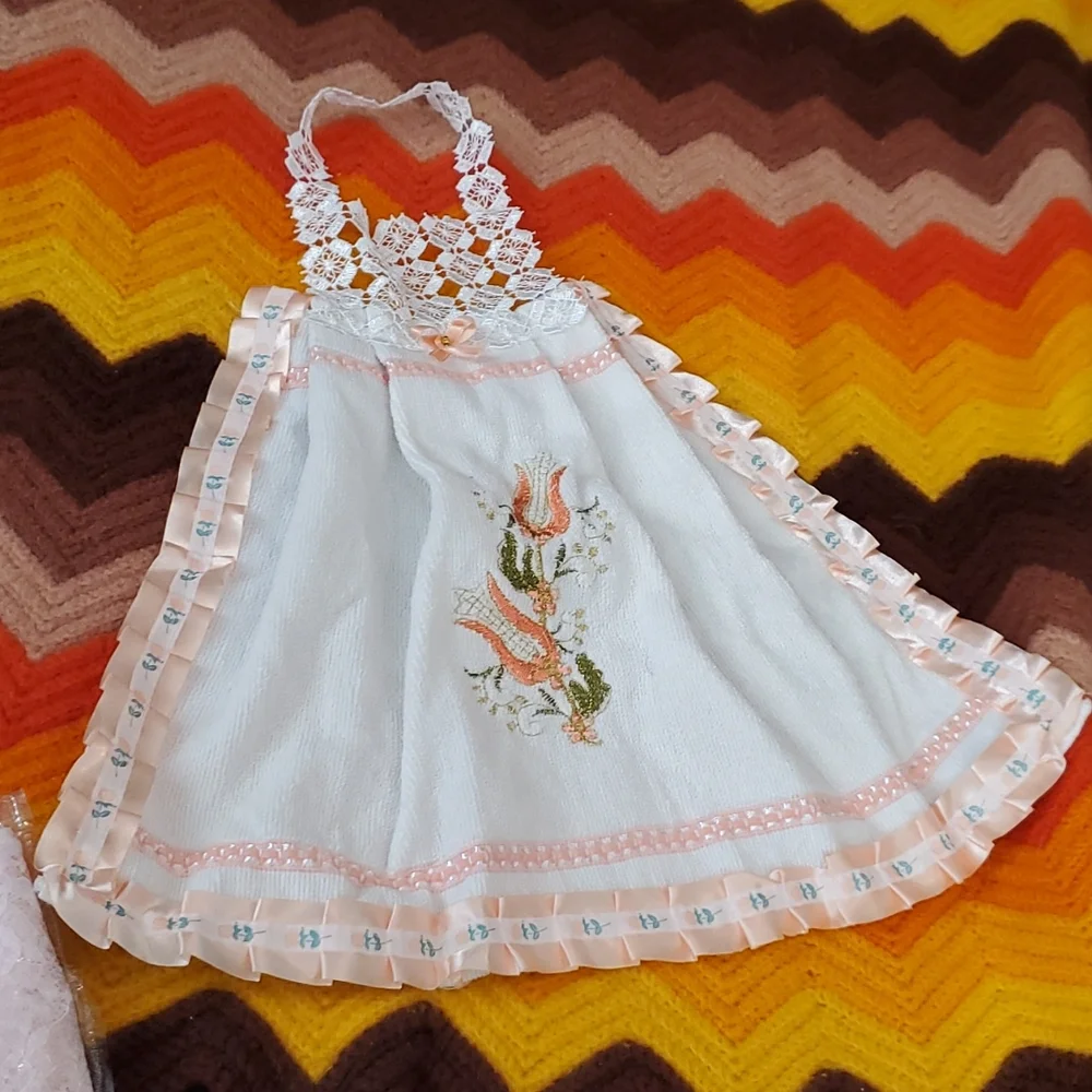 Hand embellished decorative hand towel